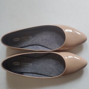 Tan Dr Scholls Memory foam Cool Fit flat shoes